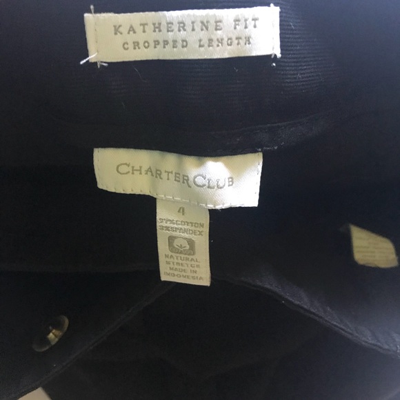 🛍 Charter Club Black Katherine Cropped Pants - Picture 4 of 5